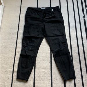 Madewell sz 32 distressed hi rise skinny skinny